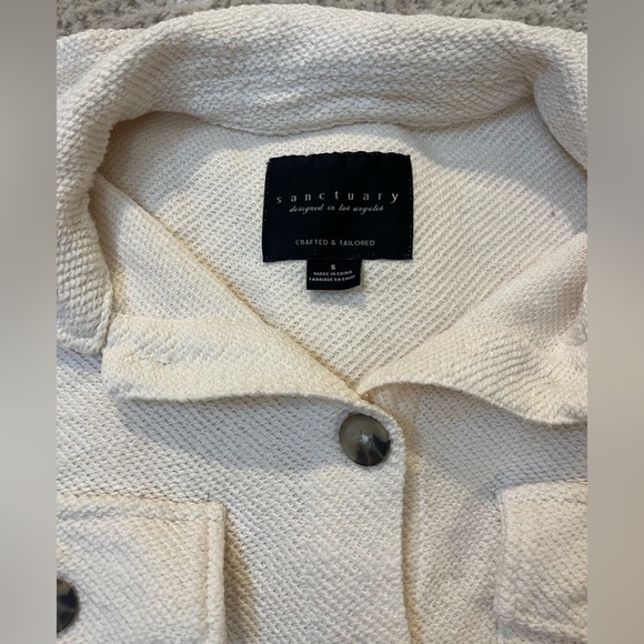 Sanctuary Cream Button-Up Shirt Jacket size Small - Picture 2 of 4